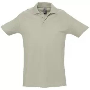 Image of SOLS Mens Spring II Short Sleeve Heavyweight Polo Shirt (XL) (Khaki)