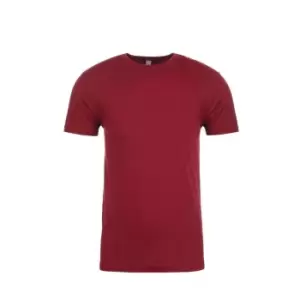 Image of Next Level Adults Unisex Suede Feel Crew Neck T-Shirt (S) (Cardinal Red)