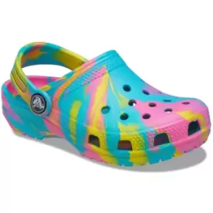 Image of Crocs Girls Classic Marbled Lightweight Summer Clogs UK Size 2 (EU 33-34)
