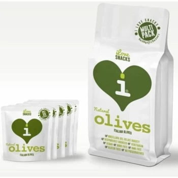Image of Natural Italian Olives Multipack - (25gx5) - 704010 - I Love Snacks