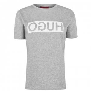 Image of Hugo Boss Demali Reversed Logo T-Shirt Grey Size L Men