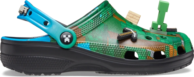 Image of Crocs Unisex Minecraft Classic Clogs Multi W5/M4