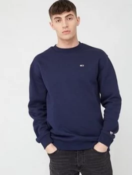 Image of Tommy Jeans Classics Crew Sweatshirt - Navy