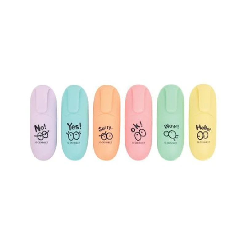 Image of Q-Connect Fun Mini Highlighter Assorted (6 Pack) KF17419