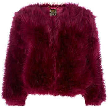 Image of Biba Cropped Faux Fur Coa Fuchsia 8 - Fuchsia