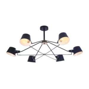 Image of Modern Abigail 6 Light Black Pendant