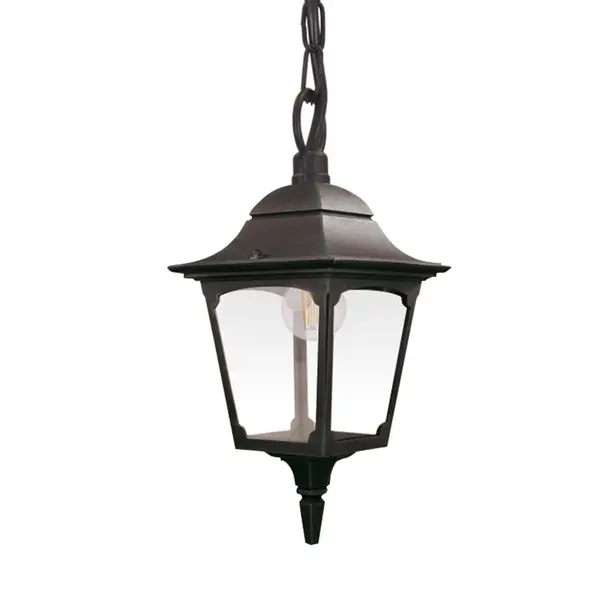 Image of Elstead Chapel Pendant Porch Lantern - Black