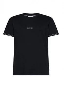 Image of Calvin Klein Logo Cuff T-Shirt