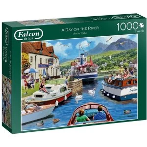Image of Jumbo Falcon de Luxe-A Day on The River Jigsaw Puzzle - 1000 Pieces