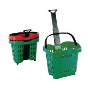 Image of Slingsby Giant Shopping BasketTrolley Green SBY20755.