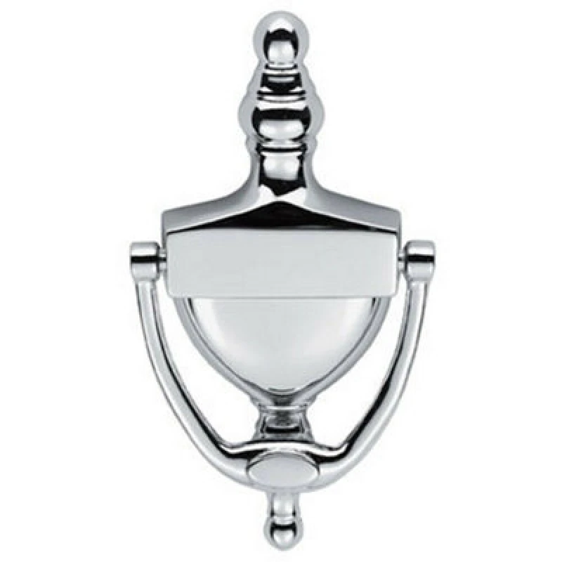 Image of Loops Large Urn Shaped Front Door Knocker 97mm Fixing Centres Polished Chrome Multi