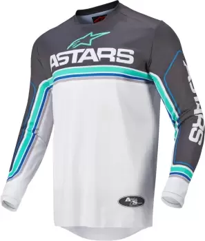 Image of Alpinestars Fluid Speed Motocross Jersey, black-grey, Size S, black-grey, Size S