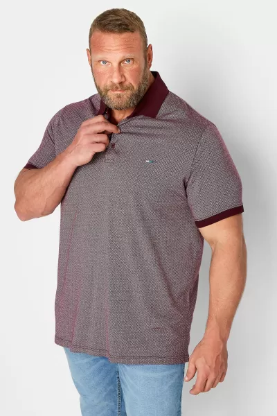 Image of BadRhino Geometric Polo Shirt Wine