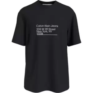 Image of Calvin Klein Jeans Ck Address Logo Tee - Black