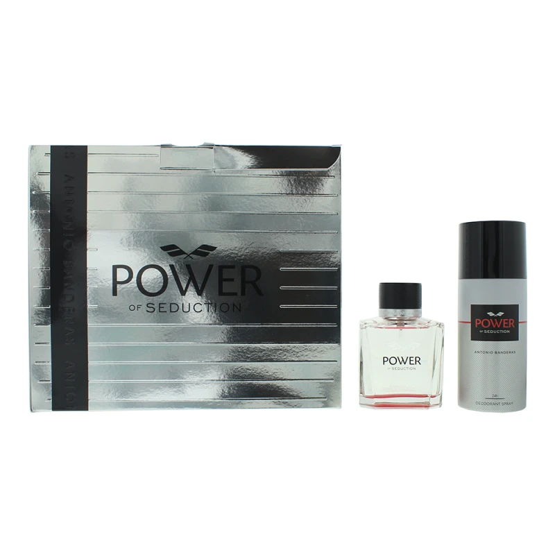Image of Antonio Banderas Power Of Seduction 2 Piece Gift Set: Eau de Toilette 100ml - Deodorant Spray 150ml