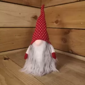 Image of 34cm Cuddly Santa Gonk Indoor Christmas Decoration Red Hat With White Spots