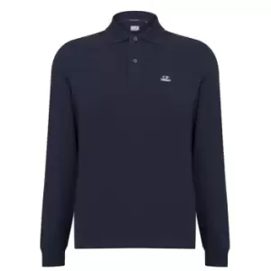 Image of CP Company Regular Fit Long Sleeve Polo - Blue