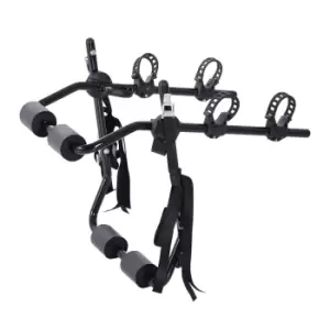 Image of Outsunny 2 Bike Rack Transport Mountain with Fix Strap - Black