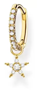 Image of Thomas Sabo CR707-414-14 Gold Plated Crystal Set Single Hoop Jewellery