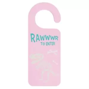 Image of Pink GITD Dinosaur Door Hanger