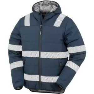 Image of Result Genuine Recycled Unisex Adult Ripstop Safety Jacket (S) (Navy) - Navy