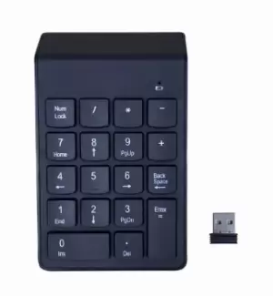 Image of Gembird KPD-W-02 numeric keypad Notebook/PC Bluetooth Black
