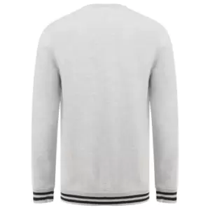 Image of Front Row Unisex Adults Striped Cuff Sweatshirt (S) (Heather Grey/Navy)