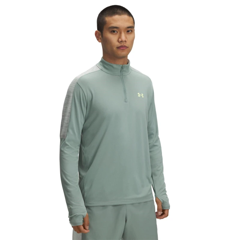 Image of Under Armour Mens Tech Quarter-Zip Fleece Green male 2XL