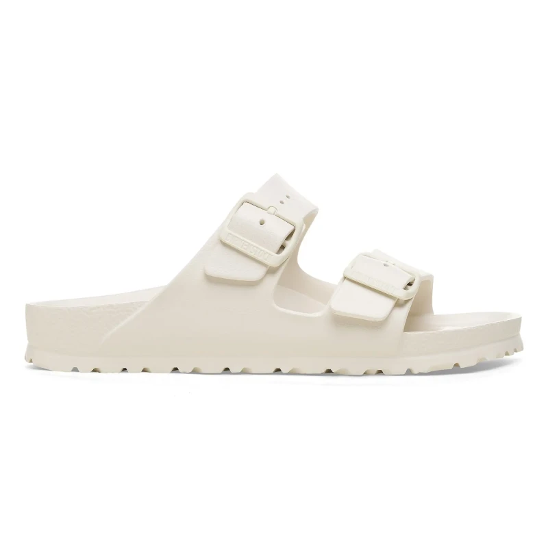 Image of Birkenstock Womens Arizona Two Strap Sandals Eggshell Eva White, 5