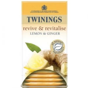 Image of Twinings Lemon and Ginger Tea Bags 20 Pieces