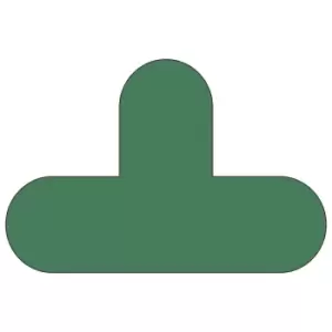 Image of PVC floor markings, T shape, pack of 10, green
