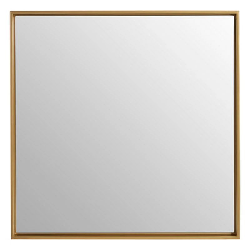 Image of Premier Housewares Ando Medium Square Gold Finish Wall Mirror Gold