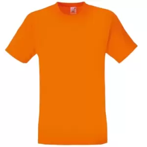 Image of Fruit Of The Loom Mens Screen Stars Original Full Cut Short Sleeve T-Shirt (M) (Orange)