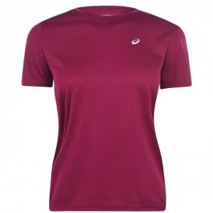 Image of Asics Katakana Short Sleeve T Shirt Ladies - Berry