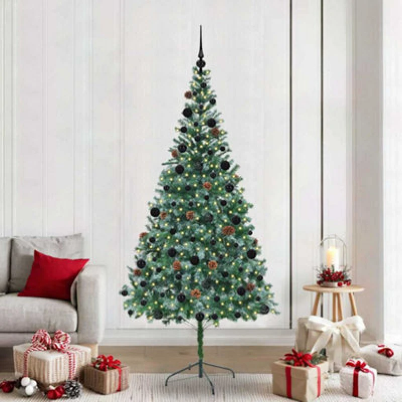 Image of Vidaxl Artificial Christmas Tree With Stand Green 210 Cm Pvc And Steel