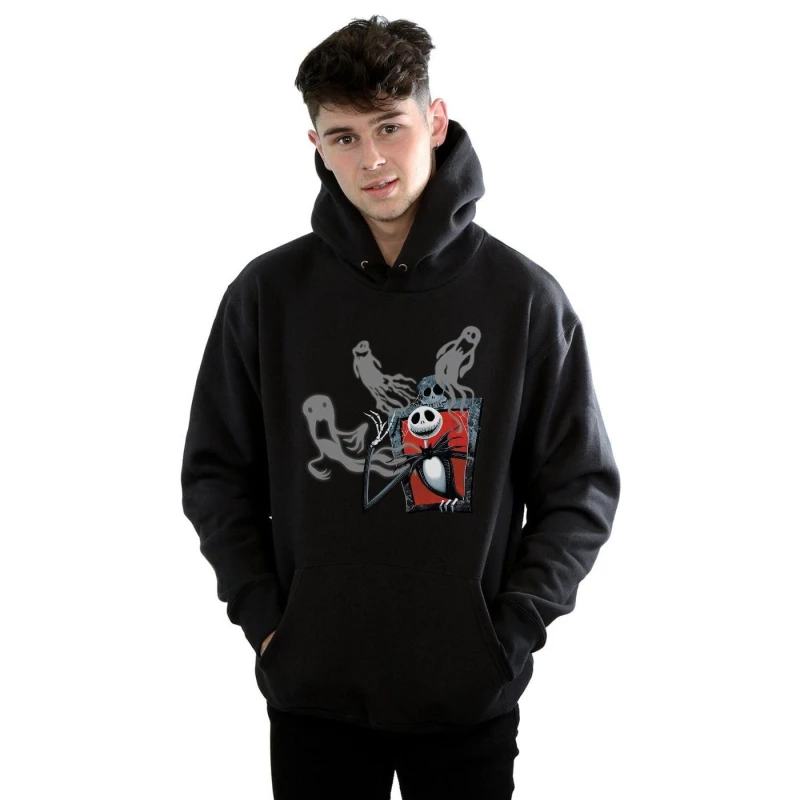 Image of Disney Men Nightmare Before Christmas Ghosts Of Jack Hoodie in Black Size: Small Black S Male 5057864063974