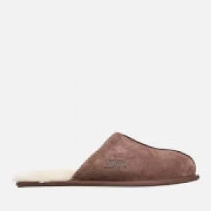 Image of UGG Mens Scuff Suede Sheepskin Slippers - Espresso - UK 7