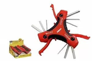 Image of Rolson Folding Triangle Hex Key Set, 9 Pieces