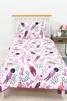 Image of Barbie Stars 10.5 Tog Coverless Reversible Single Duvet - Pink