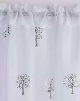 Image of Birch Tree Foil Print Voile