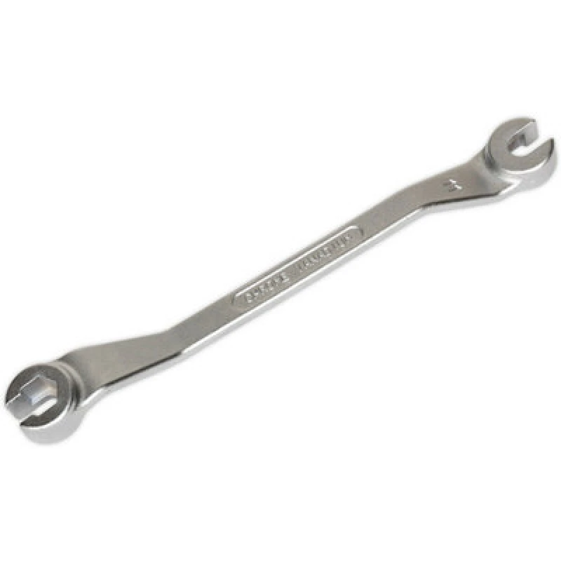 Image of Loops Double-Ended Steel Brake Pipe Spanner - 10mm & 11mm Sizes - Anti Slip Finish Metallics