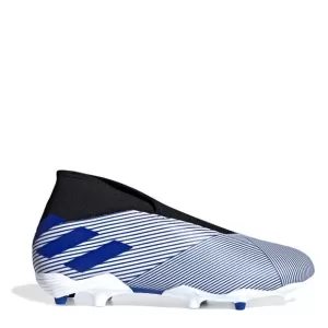 Image of adidas Nemeziz Laceless 19.3 Firm Ground Football Boot - Blue/White, Size 8, Men