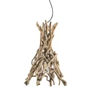 Image of Agar Pendant Ceiling Light, Natural Wood