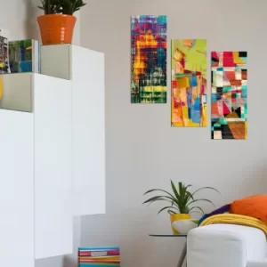 Image of BME003 Multicolor Decorative Framed MDF Painting (3 Pieces)