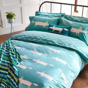 Image of Scion Mr Fox Kingsize Duvet Cover, Teal