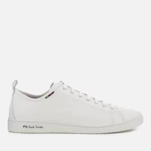 Image of Paul Smith Mens Miyata Leather Low Top Trainers - White - UK 10