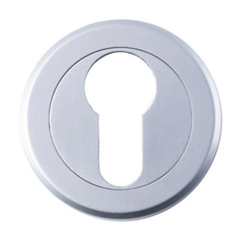 Image of Loops 50mm Euro Profile Round Escutcheon Beveled Edge Concealed Fix Satin Chrome Multi unisex