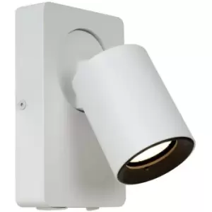 Image of Lucide NIGEL - Wall Spotlight - LED Dim. - GU10 - 1x5W 3000K - With USB charging point - White