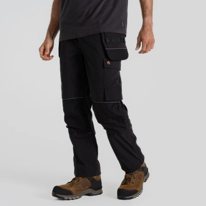Image of Craghoppers Craghoppers Men Cawood Rugged Durable Stretch Trouser in Black Size: 36R Black 36R Male 5063019688640