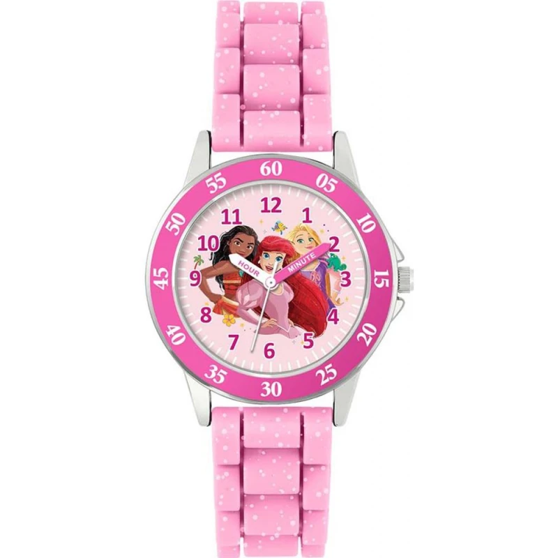 Image of Disney Princess Pink Silicone Strap Time Teacher Watch